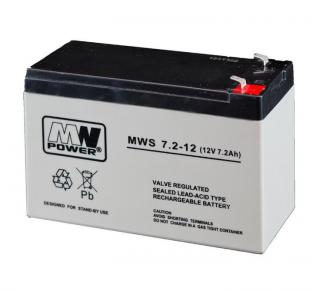 Akumulator MWS7,2-12 12V 7,2Ah do UPS, alarmów (5 lat)  MWS7,2-12/MPL