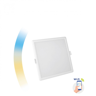 Algine Downlight 12W 230V 120st IP20 IK06 162x162x35mm BiaŁy Kwadrat Cct+dim Wi-fi Spectrum Smart  SLI038019CCT/WOJ