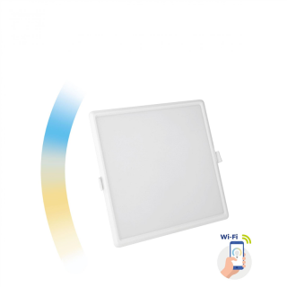 Algine Downlight 22W 230V 120st IP20 IK06 215x215 X38mm BiaŁy Kwadrat Cct+dim Wi-fi Spectrum Smart  SLI038020CCT/WOJ