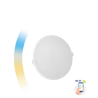 Algine Downlight 22W 230V 120st IP20 IK06 Fi215x38mm BiaŁy Okrągła Cct+dim Wi-fi Spectrum Smart  SLI038017CCT/WOJ