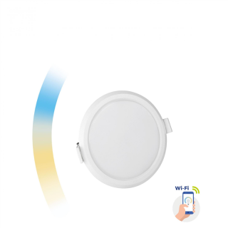 Algine Downlight 6W 230V 120st IP20 IK06 Fi112x35mm BiaŁy Okrągła Cct+dim Wi-fi Spectrum Smart  SLI038015CCT/WOJ