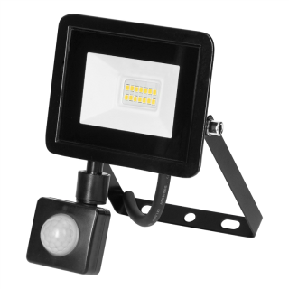 ALLED 10W Naświetlacz LED z PIR, 850lm, IP44, 4000K, Alu+Glass  FL/R-9/ORN