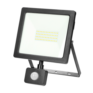 ALLED 50W Naświetlacz LED z PIR, 3700lm, IP44, 4000K, Alu+Glass  FL/R-3/ORN