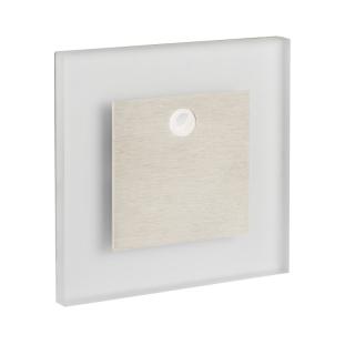 APUS LED PIR NW oprawa dekoracyjna LED przyschodowa 230V 0,8W IP20 14lm 4000K, stal nierdzewna  27379/KAN