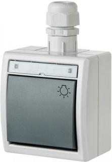 AQUANT IP65 Łącznik zwierny światło hermetyczny natynkowy IP65, szary; 1204-65, ELEKTRO-PLAST NASIELSK  1204-65/EPN
