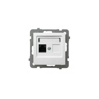 AS Gniazdo komputerowe pojedyncze, kat.5e, MMC, bez ramki, biały; GPK-1G/K/m/00, OSPEL  GPK-1G/K/M/00/OSP
