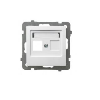 AS Obudowa gniazda teleinformatycznego pojedynczego, biała; GPK-1G/p/00, OSPEL  GPK-1G/P/00/OSP