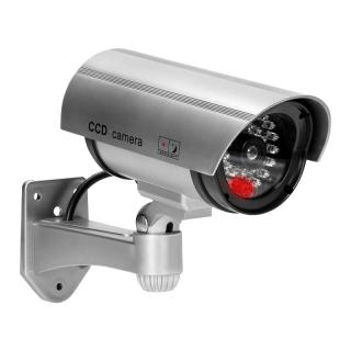 Atrapa kamery monitorującej CCTV, bateryjna, srebrna  OR-AK-1208/G/ORN