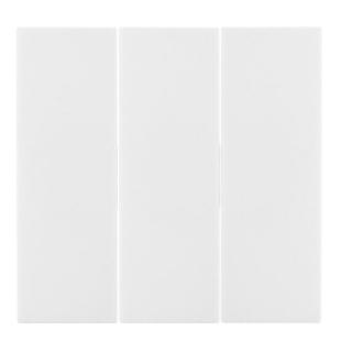 B.Kwadrat Klawisze do łącznika 3-klawiszowego, biały, połysk ; linia projektowa: Berker B.Kwadrat; BERKER by HAGER  5316658999/HAG