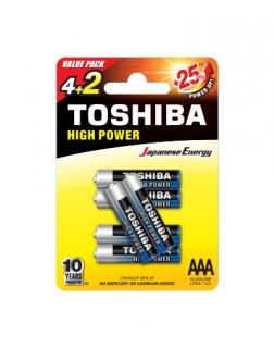 Bateria alkaliczna LR603 1,5V AAA HIGH POWER LR03GCNP BP6 2F /blister 4+2szt./  00152654/TOH