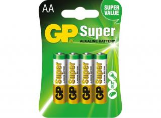 Bateria alkaliczna SUPER; AA / LR6; 1,5V, blister 4szt; GP BATTERY  15A-U4/GPB