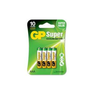 Bateria alkaliczna SUPER, AAA / LR03, 1,5V, blister 4szt.; GP BATTERY  24A-U4/GPB