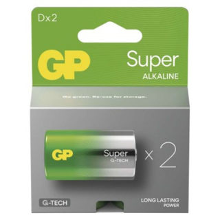 Bateria alkaliczna SUPER D (LR20) 2PP, 2szt; B01412, GP BATTERIES  B01412/EMO