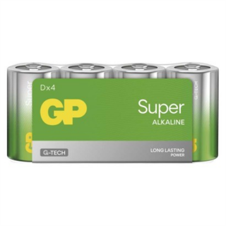 Bateria alkaliczna SUPER D (LR20) 4SH, 4szt; B01404, GP BATTERIES  B01404/EMO