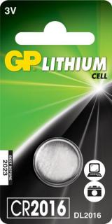 Bateria litowa guzikowa, 3,0V, CR2016, blister 5szt.: GP BATTERY  CR2016-7U5/GPB