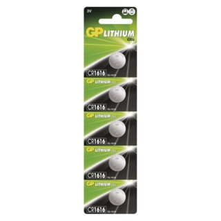 Bateria litowa guzikowa CR1616 5BL, 5szt; B1560, GP BATTERIES  B1560/EMO