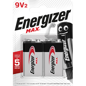 Bateria MAX 9V 6LR61, bilster=2 szt.; ENERGIZER  E301530500/ENG