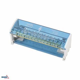 Blok rozdzielczy 30 zaciski 2x15 (11x5,3mm + 2x7,5mm + 2x9,1mm); A18-MDB-215, BEMKO  A18-MDB-215/BMK