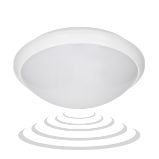 BREVA, plafon oświetleniowy z mikrofalowym czujnikiem ruchu, 60W, E27, IP44, poliwęglan mleczny  AD-PL-316WE27PMM/ORN