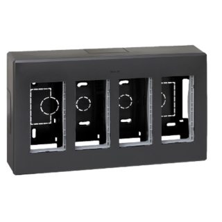 CONNECT Obudowa natynkowa S500 4-modułowa, 8x K45; kompletna; szary grafit  51000004-038/KON