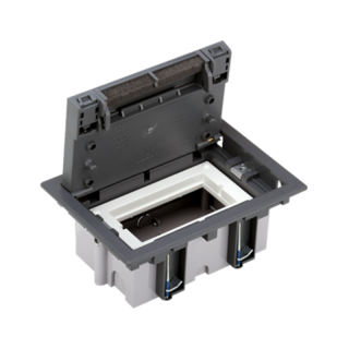 CONNECT Puszka podłogowa S500 1-modułowa, 2x K45, gł. 70mm; szary  52050001-035/KON