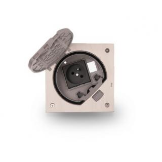 CONNECT Wkład z pokrywą, z gn.+ puste miejsce na wkład RJ45; stal nierdz.  KSE20U/23/72/KON