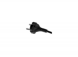 Czarny przewód przyłączeniowy narzędziowy, gumowy z wtyczką prostą 2x1,5  W-97193/PLR