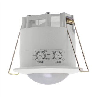 Czujnik ruchu 1200W 230VAC IP20, wykryw.max 6m, wpuszczany w sufit, biały, OKO PIR WHITE; 3694, STRUHM  03694/IDE
