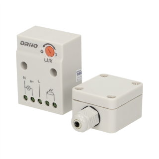 Czujnik zmierzchowy z hermetyczną zewnętrzną sondą w puszce, IP65, 2300W  OR-CR-232/ORN
