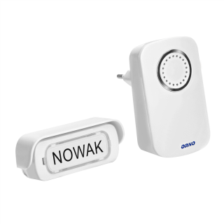 Dzwonek bezprzewodowy ERATO AC, sieciowy, learning system, 32 dźwięki, 100m  OR-DB-AX-151/ORN
