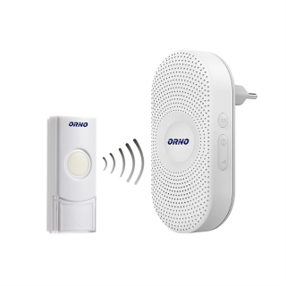 Dzwonek bezprzewodowy Longa AC, sieciowy, learning system, 36 dźwięków, 300m  OR-DB-QX-155/ORN