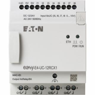 EASY-E4-UC-12RCX1, easyE4 12-24VDC, 24VAC, 8DI(4AI), 4DO-R, przekaźnik programowalny bez wyświetlacza; EATON  197212/EAT