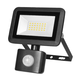 FARO S LED naświetlacz z PIR 20W, 1600lm, IP44, 4000K, aluminium + szkło  AD-NL-6253BLR4/ORN