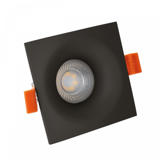 Fiale V GU10 Oczko GU10 250V IP20 85x85x35mm Czarny Kwadrat.  SLIP001015/WOJ