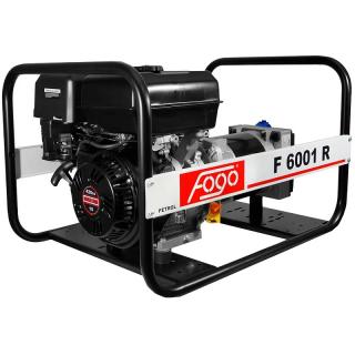 FOGO Agregat generator prądotwórczy F6001R, 1 FAZ, AVR 6,2kW/5,6kW, 230V, RATO, 69KG, 24,3A zbiornik paliwa 6,5L, miska oleju 1,1l  F6001R/FOG