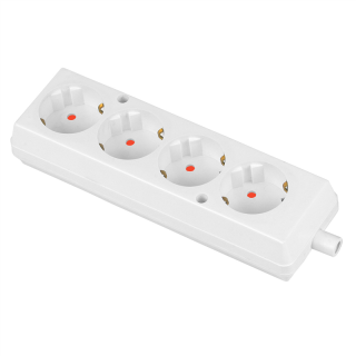 Gniazdo czterokrotne 4x2p+Z Schuko; rozbieralne; BIAŁY  T-10972/PLR