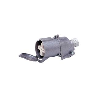 Gniazdo metalowe stałe 63A 4P 3P+Z 500V IP44, styki płaskie; 032, TAREL  032/TAR