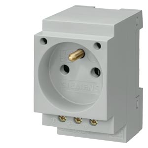 Gniazdo modułowe 2P+Z 16A 230V CEE7 z bolcem; 5TE6803  5TE6803/SIE