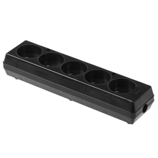 Gniazdo pięciokrotne 5x2p; ,rozbieralne; CZARNY  T-12177/PLR