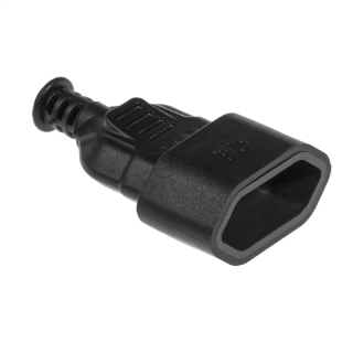 Gniazdo płaskie 2,5A, 250V rozbieralne; czarny  W-10142/PLR