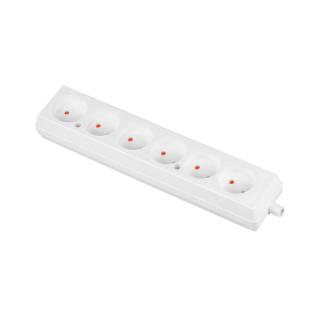 Gniazdo przenośne b/u 6x2P 16A białe, GN-660; T-10481, PLASTROL  T-10481/PLR