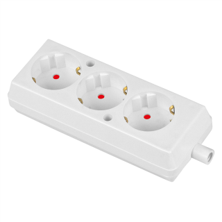 Gniazdo trzykrotne 3x2p+Z Schuko; rozbieralne; CZARNY  T-97016/PLR