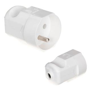 Gniazdo wtyczkowe przenośne pojedyncze rozbieralne 2P+Z 16A 250V, GN-170 BIAŁY; T-10460, PLASTROL  T-10460/PLR