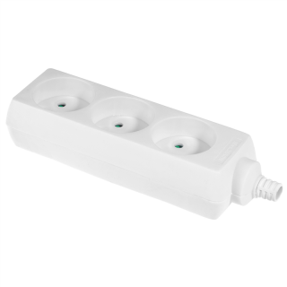 Gniazdo wtyczkowe przenośne trzykrotne 3x2p 16A, 250V, rozbieralne; ECO  W-99325/PLR