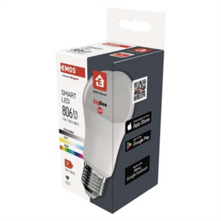 GoSmart Żarówka LED A60 / E27 / 9 W (60 W) / 806 lm / RGB / ściemnialna / Zigbee  ZQZ514R/EMO