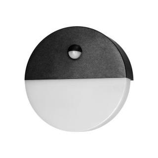 HALIT LED 10W, oprawa ogrodowa z czujnikiem ruchu 140st, 600lm, IP65, 4000K, czarna  AD-OP-6116BLPMR4/ORN