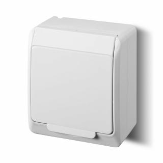 HERMES gniazdo 2P+Z IP44 n/t kl.biała/biały;0321-02;ELEKTRO-PLAST NASIELSK  0321-02/EPN