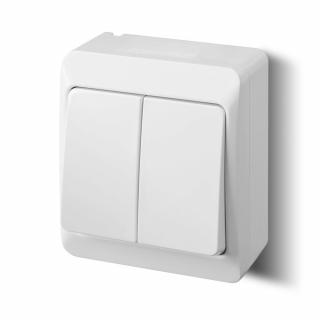 HERMES Łącznik świecznikowy hermetyczny natynkowy IP44, biały; 0332-02, ELEKTRO-PLAST NASIELSK  0332-02/EPN