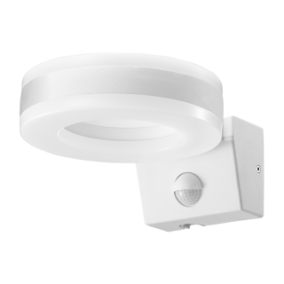 HOWLIT LED 20W, oprawa ogrodowa z czujnikiem ruchu, 1800lm, IP65, 4000K, biała  AD-OP-6205WLPMR4/ORN