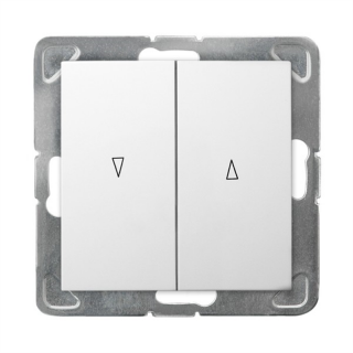 IMPRESJA łącznik żaluzjowy 10AX, 250V, 2200W, IP20, zaciski bezgwintowe BIAŁY  ŁP-7Y/M/00/OSP